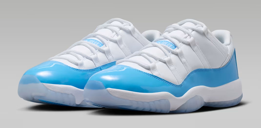 Air Jordan 11 Low UNC White University Blue Mens Sneakers 1