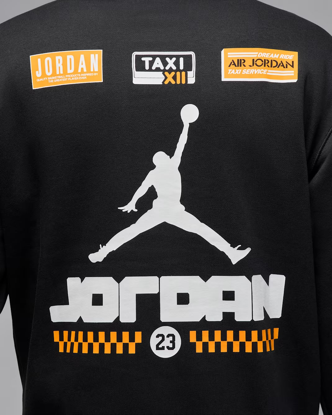 Air Jordan 12 Taxi 2025 Mens Hoodie Black 3