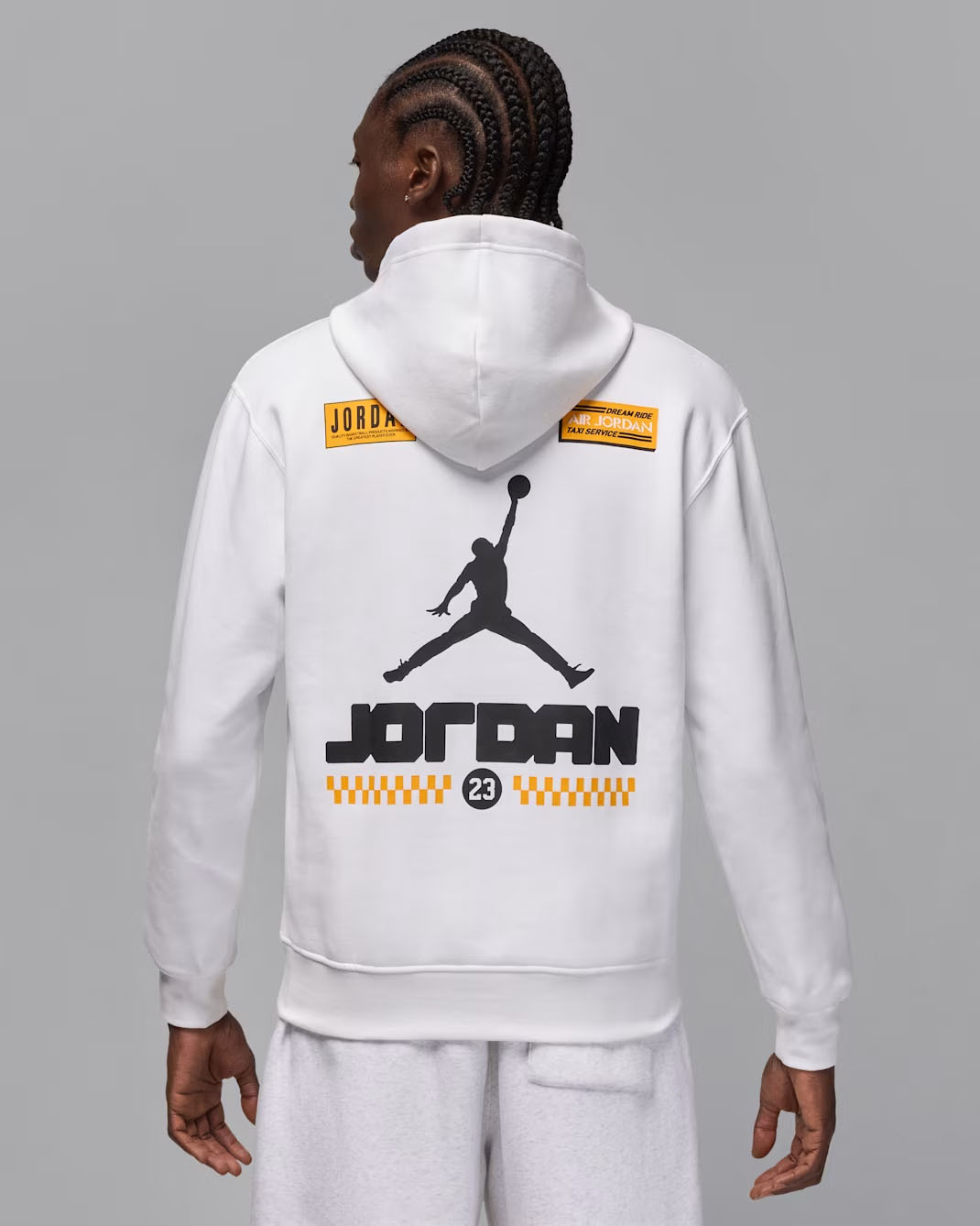 Air Jordan 12 Taxi 2025 Mens Hoodie White 1