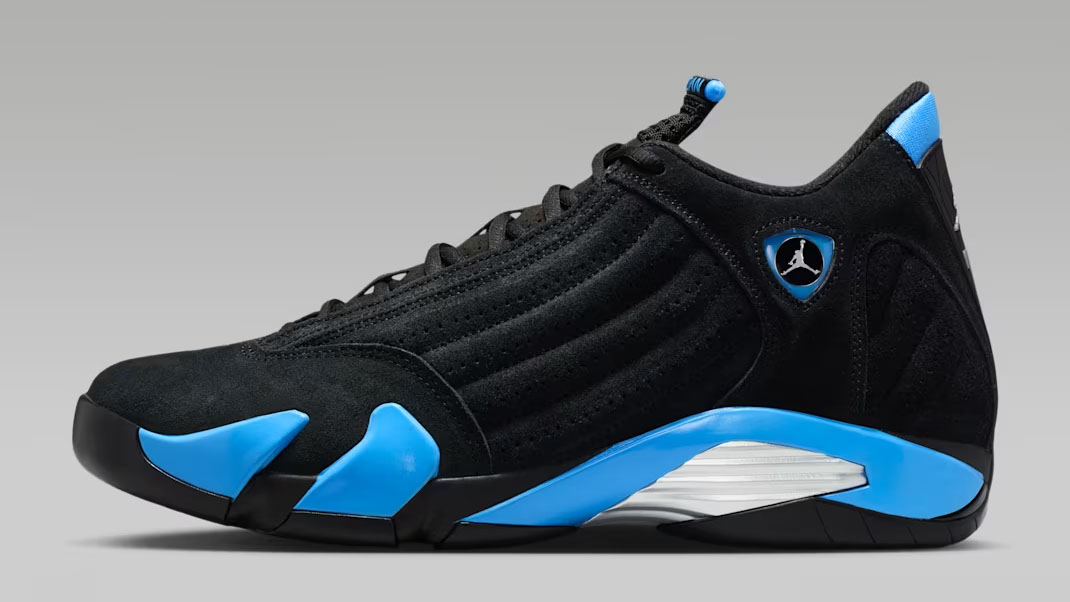 Air Jordan 14 Black University Blue Mens Shoes 487471-007