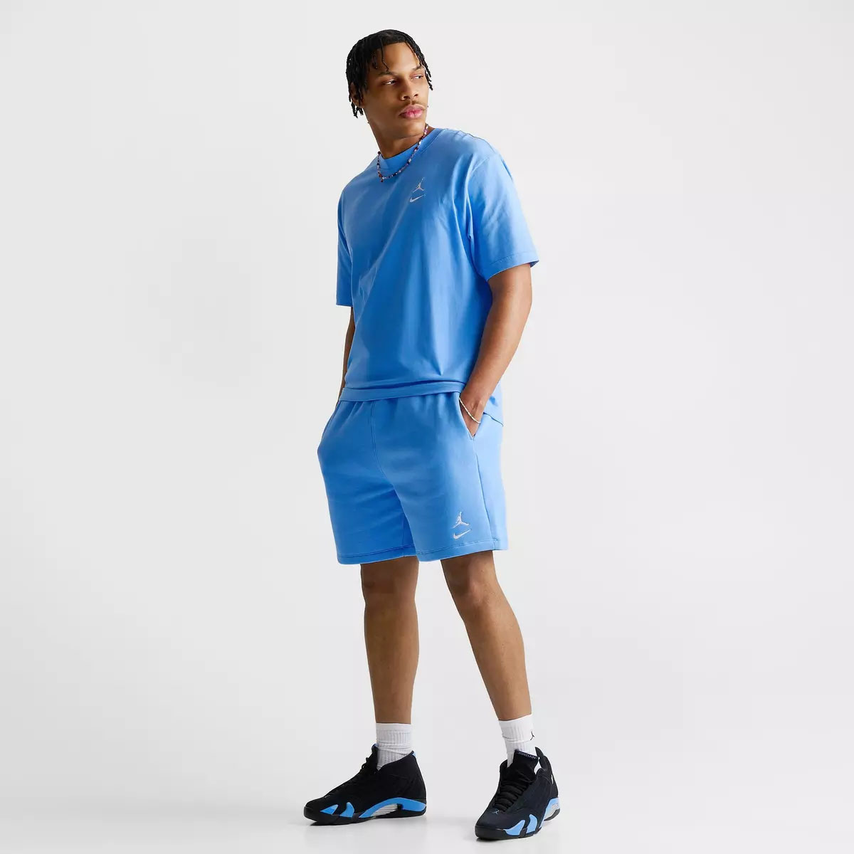 Air Jordan 14 University Blue 2026 Mens Shirt and Shorts Outfit