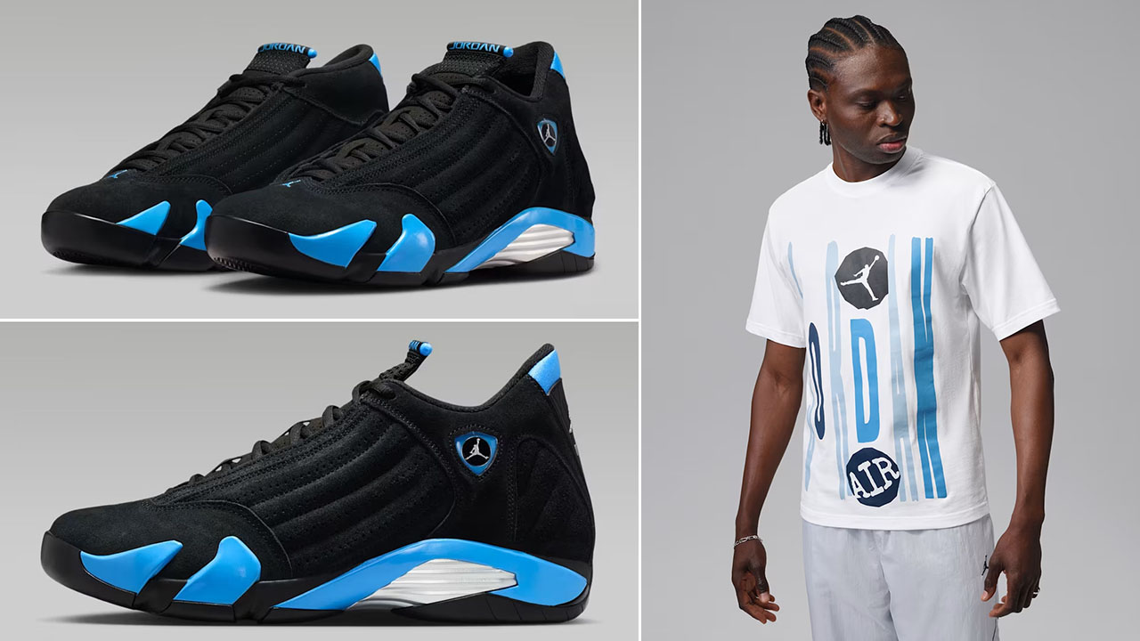 Air Jordan 14 University Blue 2026 x Jordan Men's Graphic T-Shirt White University Blue
