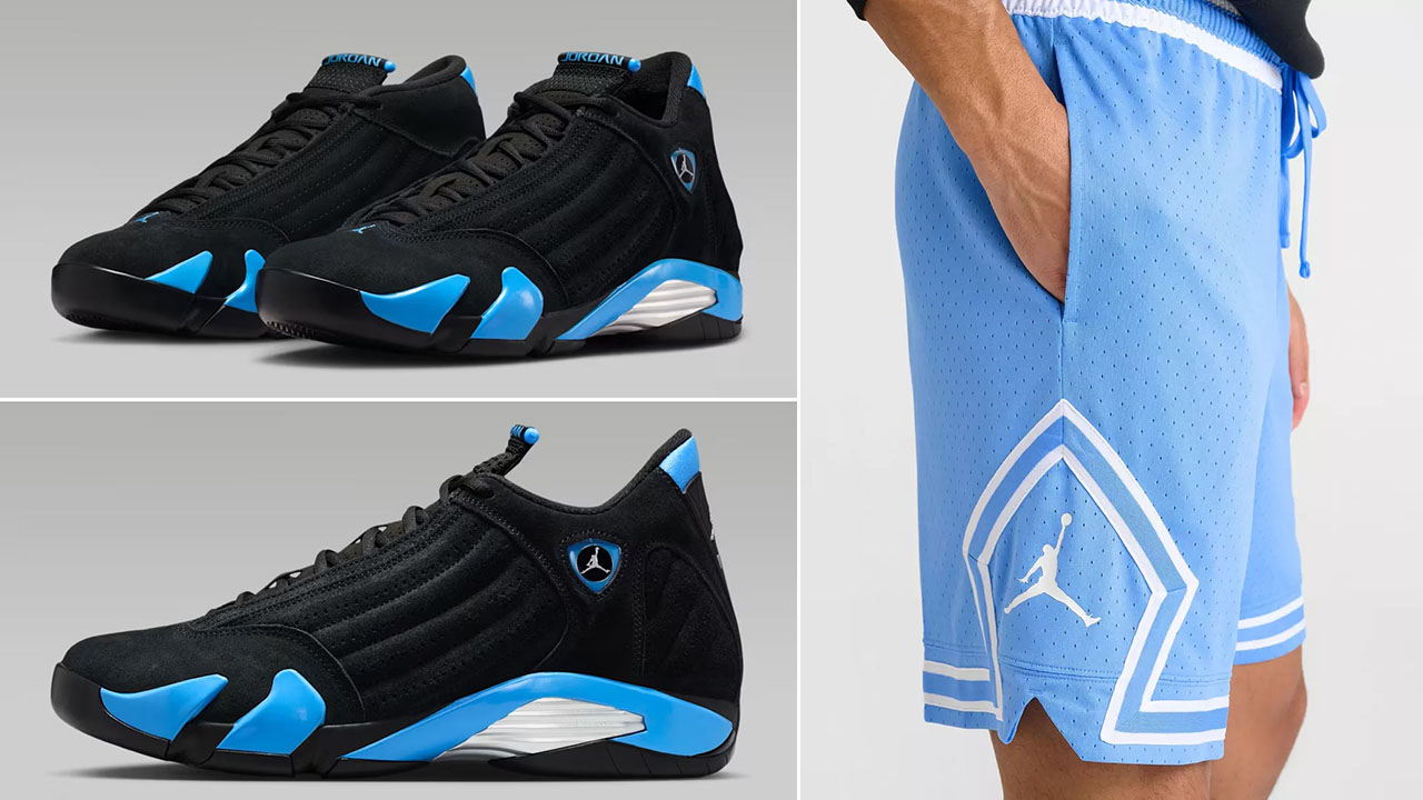 Air Jordan 14 University Blue 2026 x Jordan Sport Mens Mesh Diamond Shorts