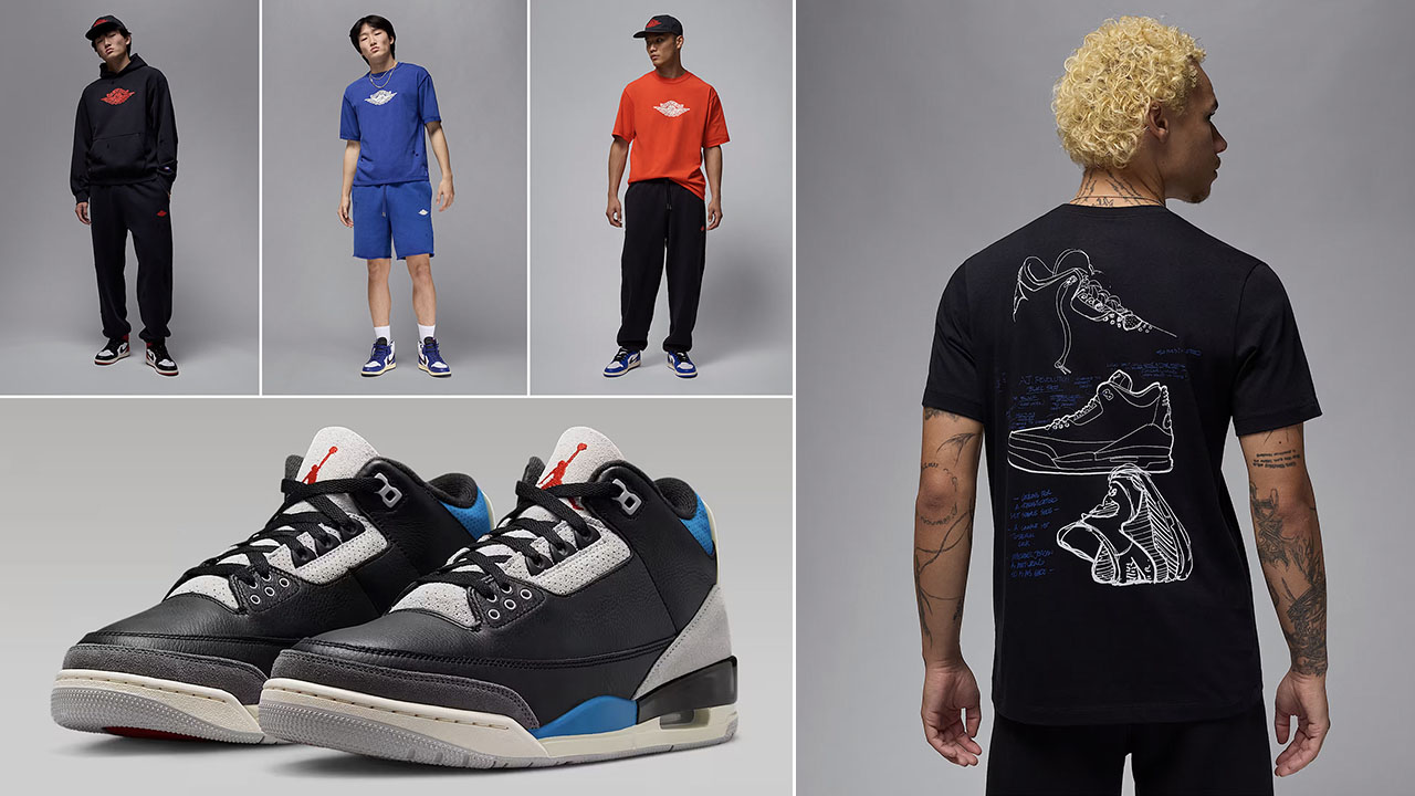 Air Jordan 3 Rare Air Outfits Shirts Shorts Hats Hoodies Pants to Match Sneakers