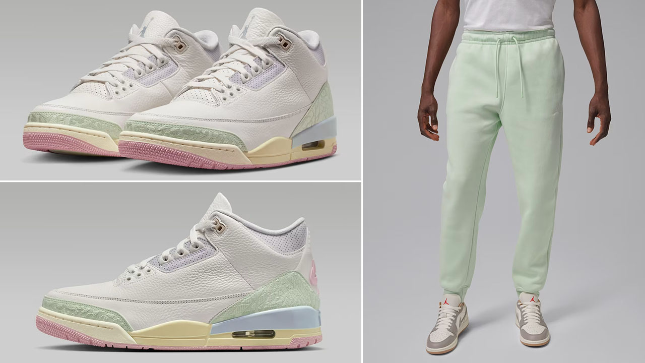 Air Jordan 3 Spring is in the Air x Jordan Brooklyn Fleece Men's Pants Jade Aura
