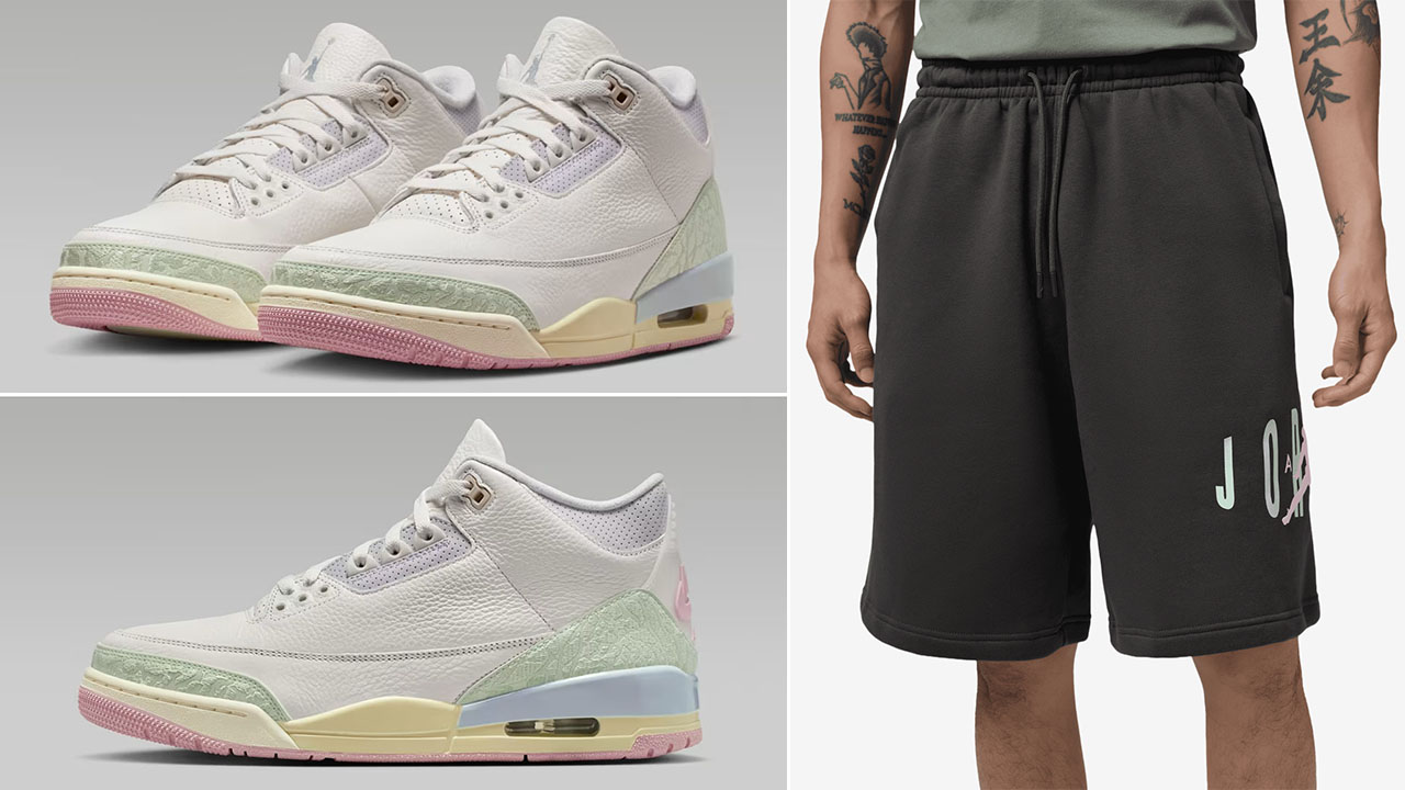 Air Jordan 3 Spring is in the Air x Jordan Brooklyn Stretch Mens Fleece Shorts