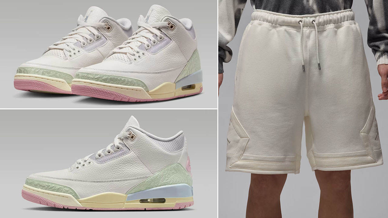 Air Jordan 3 Spring is in the Air x Jordan Flight Fleece Men's Diamond Shorts