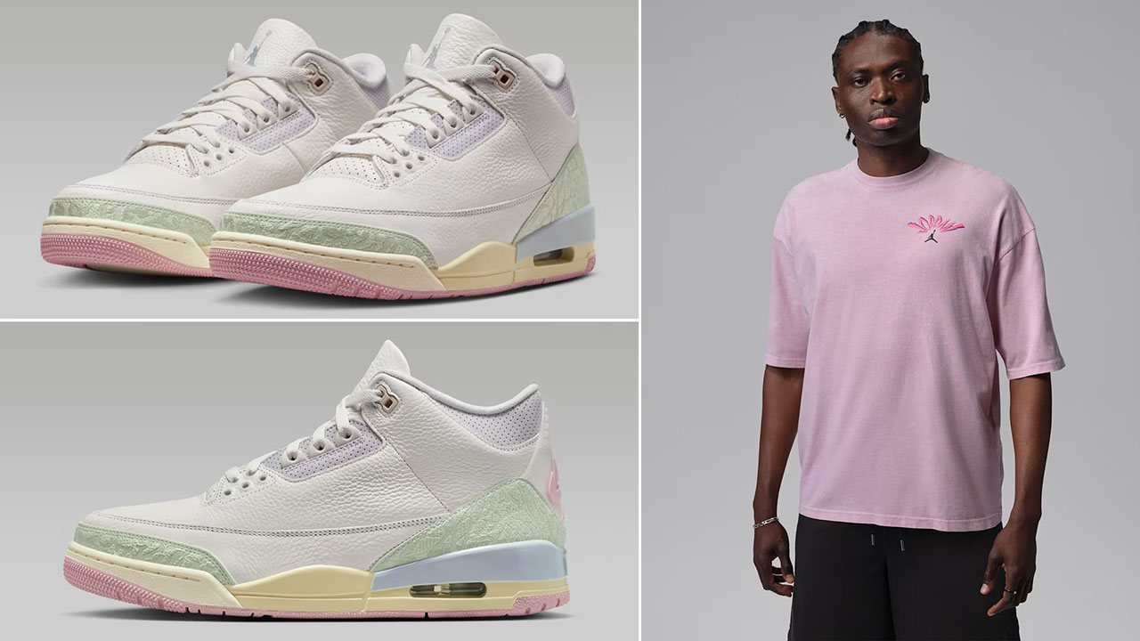 Air Jordan 3 Spring is in the Air x Jordan Flight Men's T-Shirt to Match Sneakers