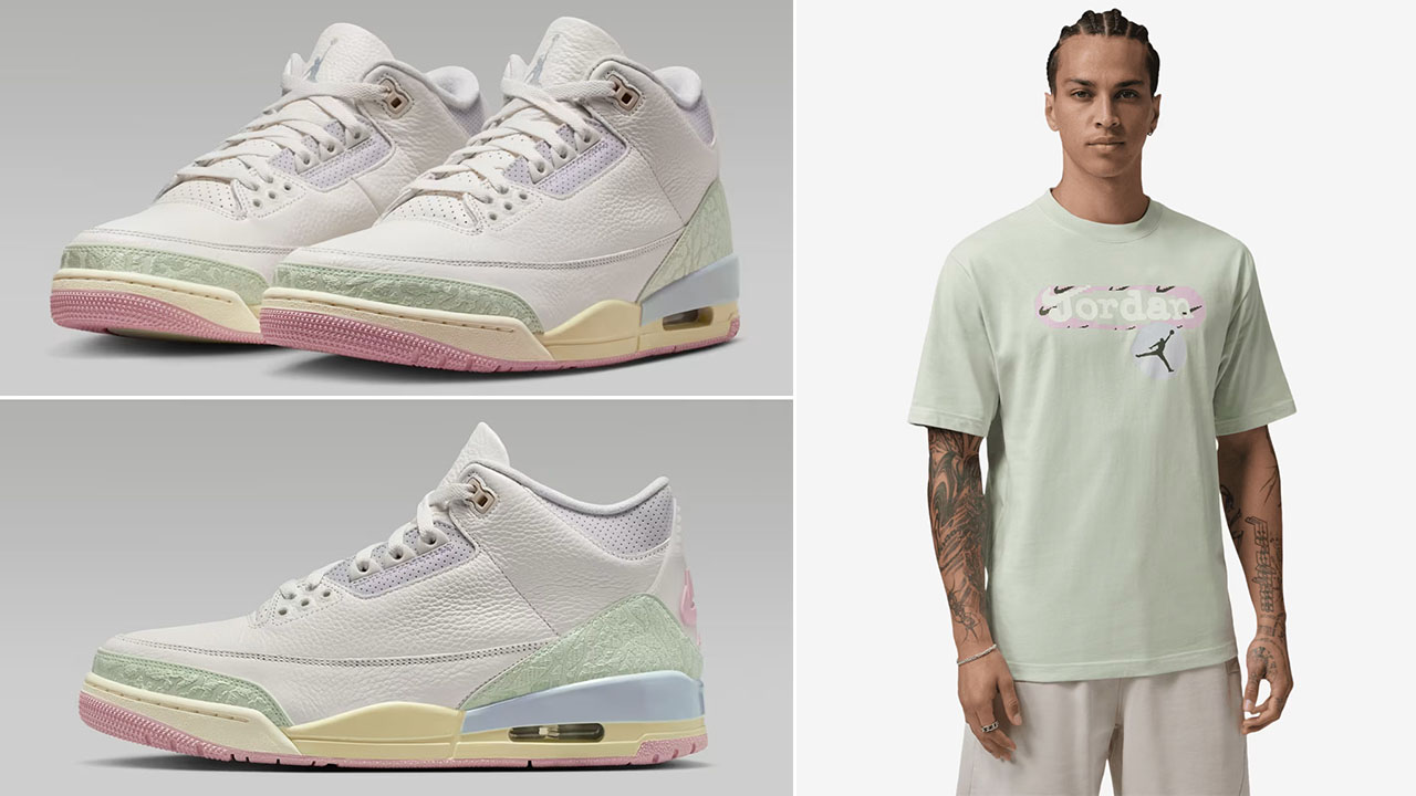 Air Jordan 3 Spring is in the Air x Jordan Mens Stamp Graphic T Shirt