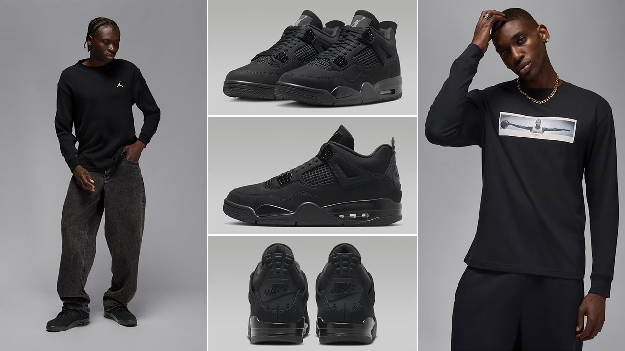 jordan 4 black cat with shorts