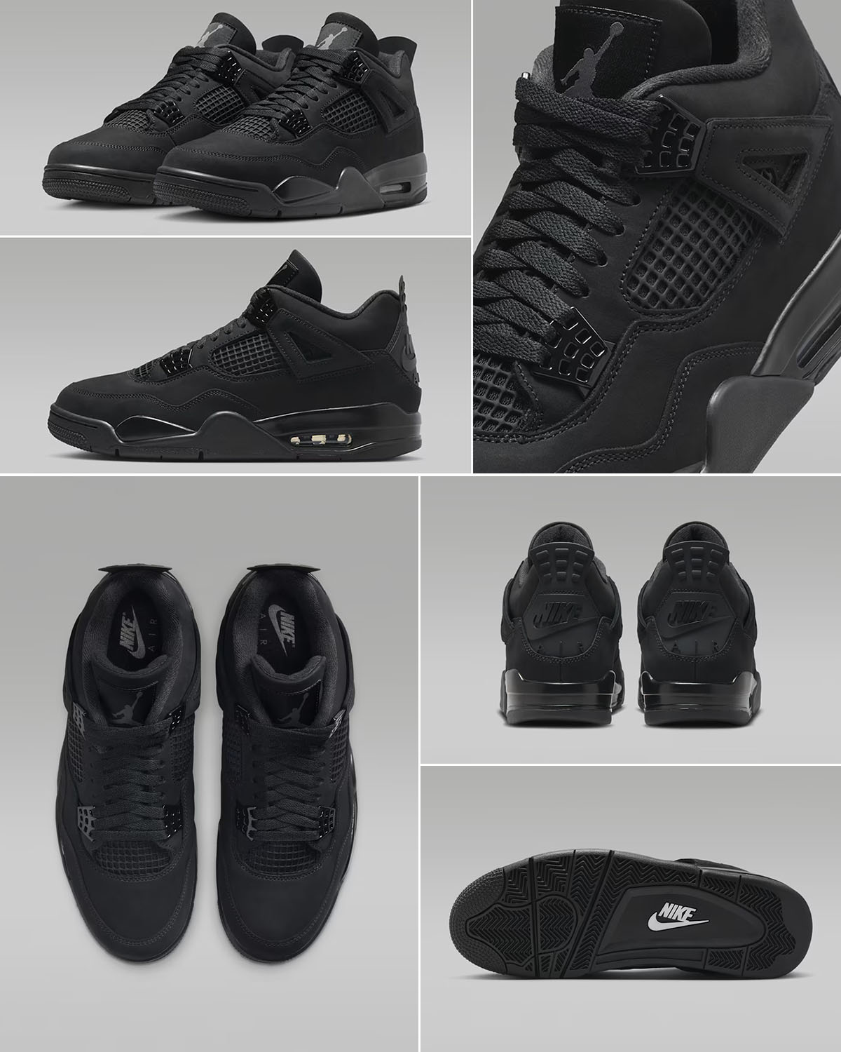 Air Jordan 4 Black Cat 2025 Mens Sneakers