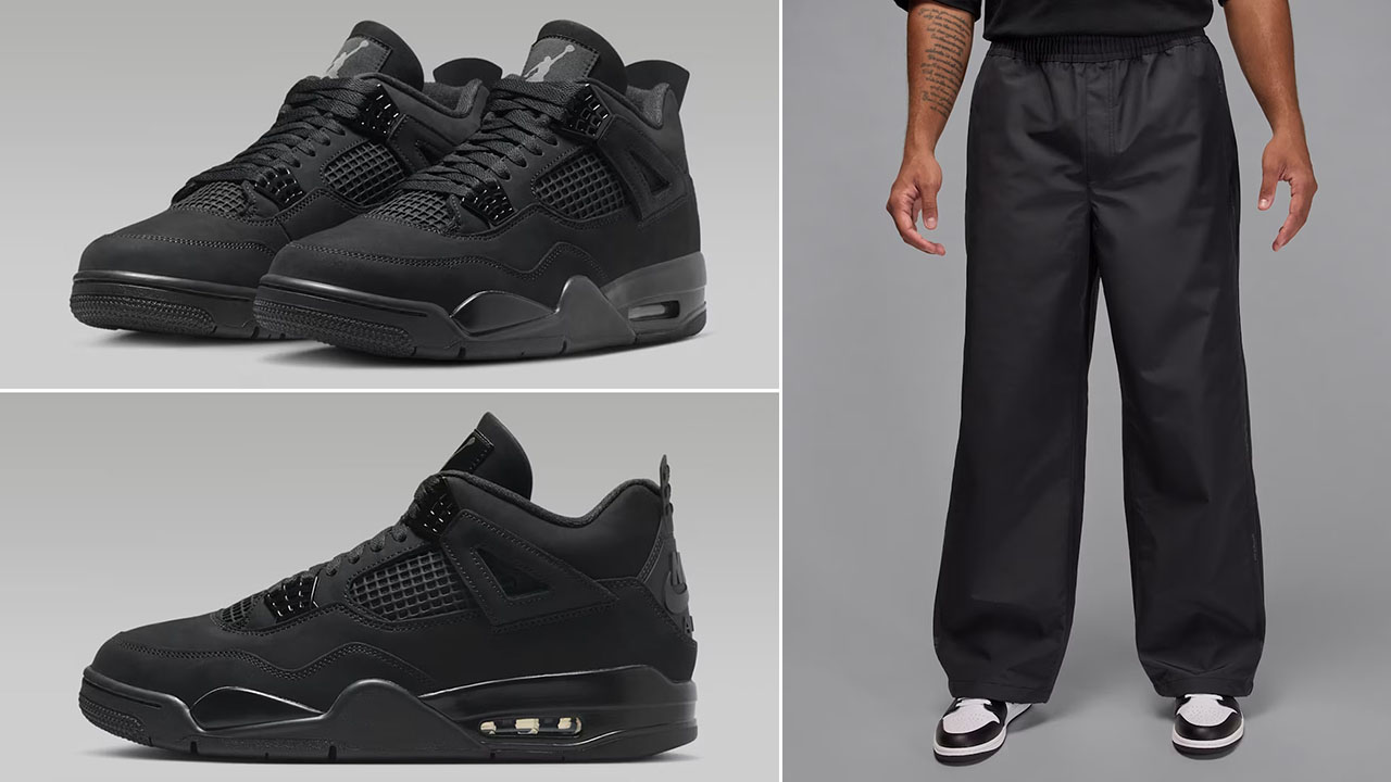 Air Jordan 4 Black Cat 2025 x Jordan Mens Track Pants Outfit