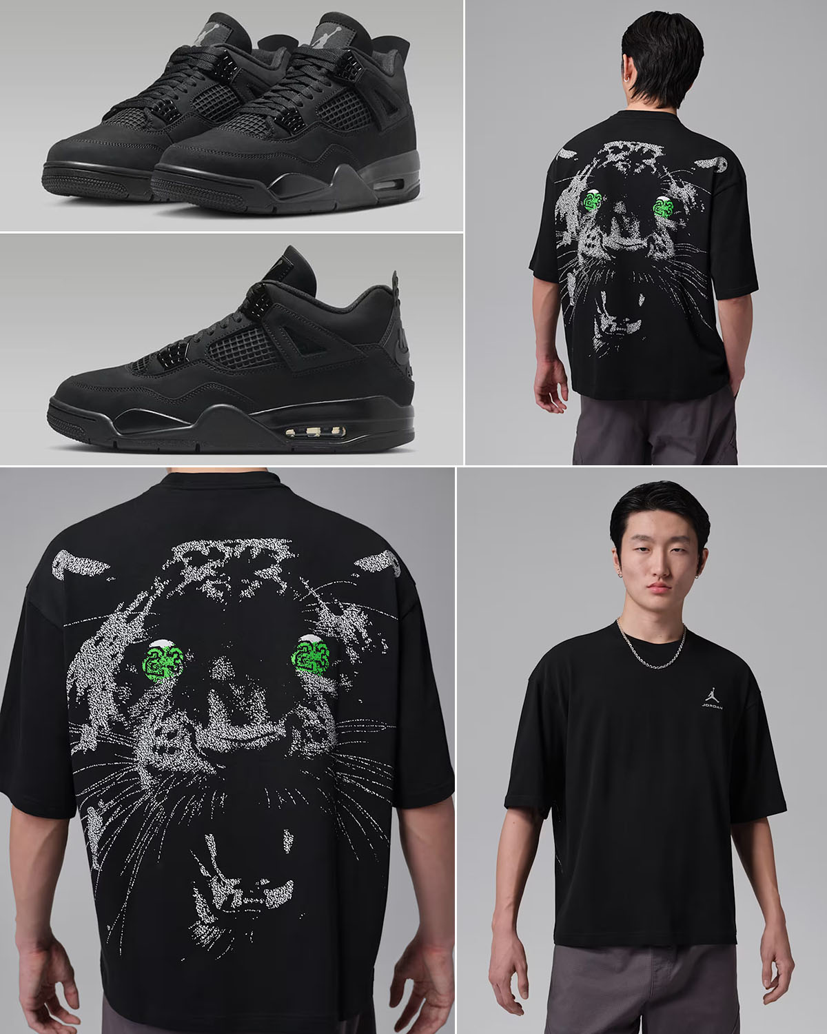 Air Jordan 4 Black Cat T Shirt
