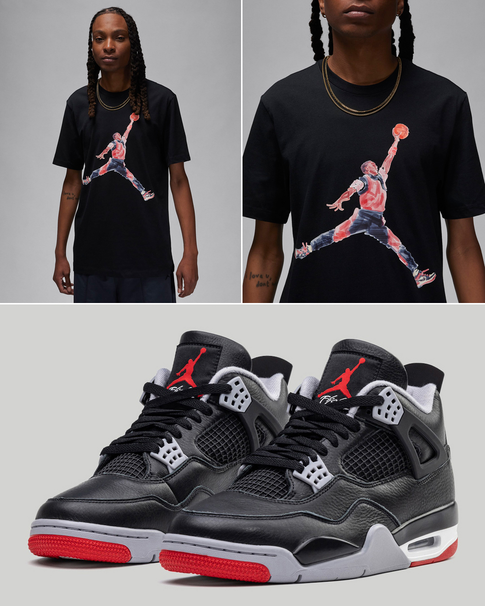 Jordan bred hotsell 4 t shirt