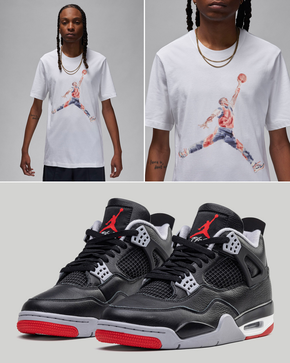 Bred 4 deals jordan shirt