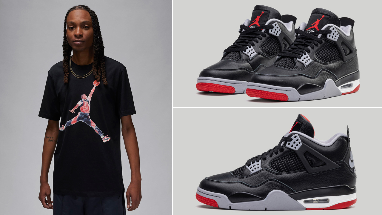 Jordan bred outlet 4 t shirt