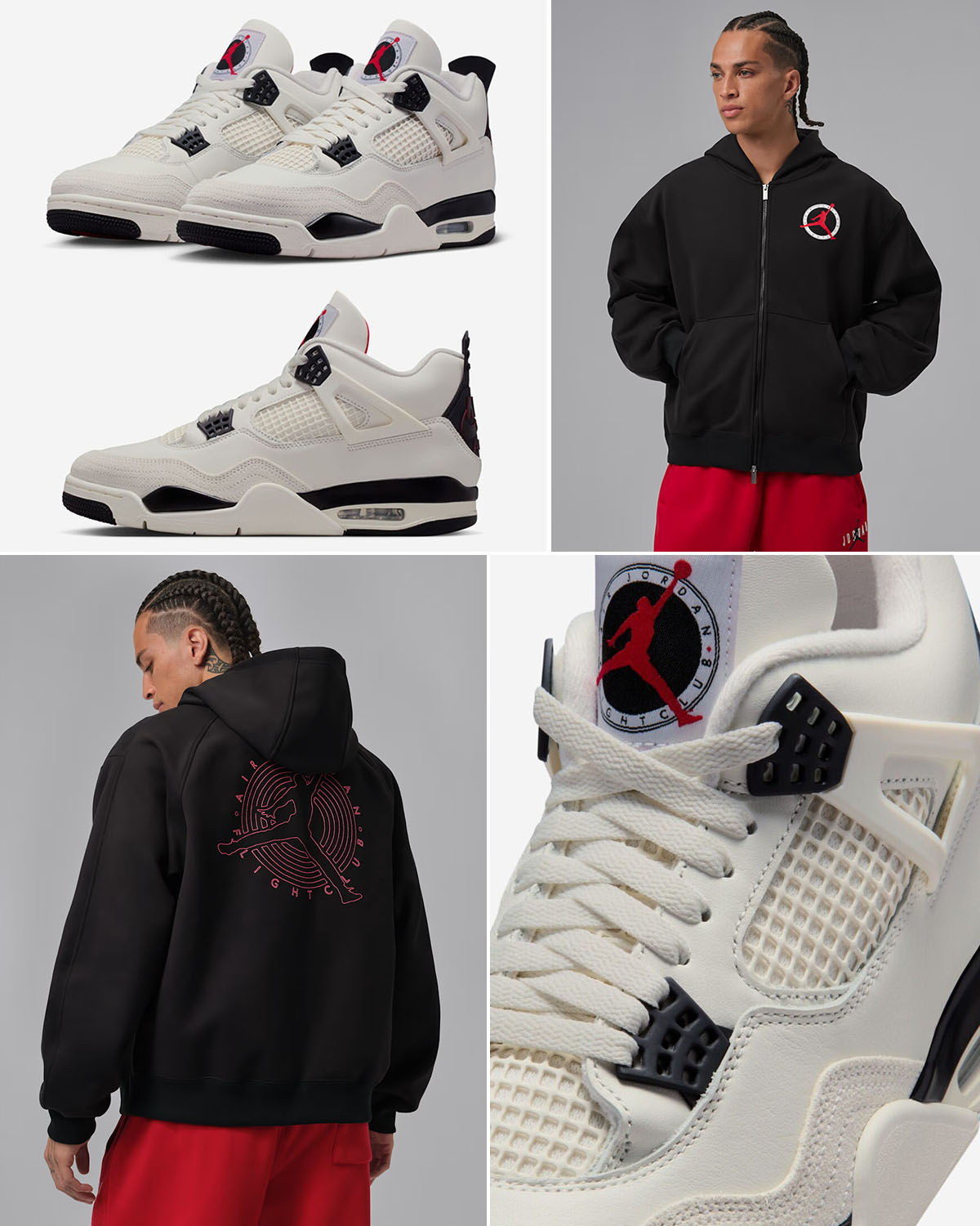 Air Jordan 4 Flight Club Mens Full Zip Hoodie