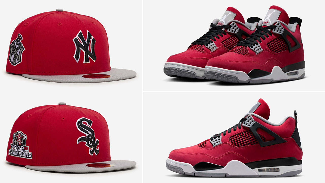 Air Jordan 4 Toro Bravo 2026 x New Era 59Fifty Fitted Hats to Match Sneakers