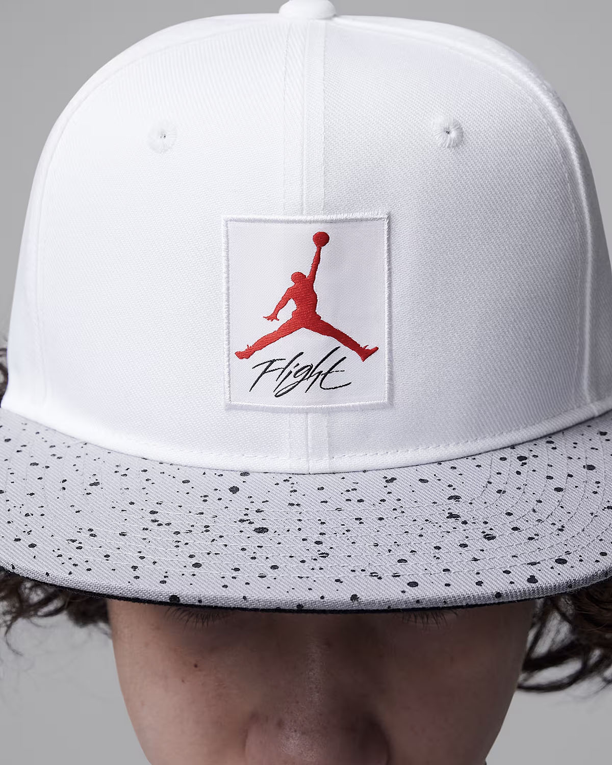 Air-Jordan-4-White-Cement-Flat-Brim-Snapback-Hat-1