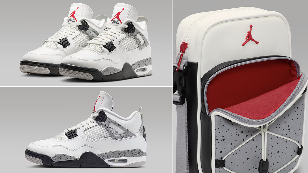 Air Jordan 4 White Cement x Jordan Festival Crossbody Bag