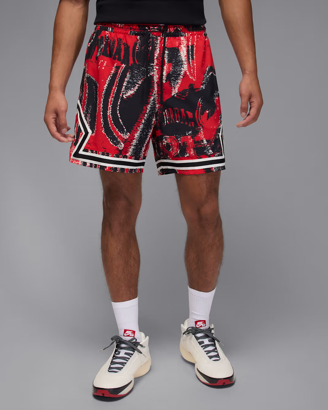 Air Jordan 40 Chicago Mens Diamond Shorts Black Red 1