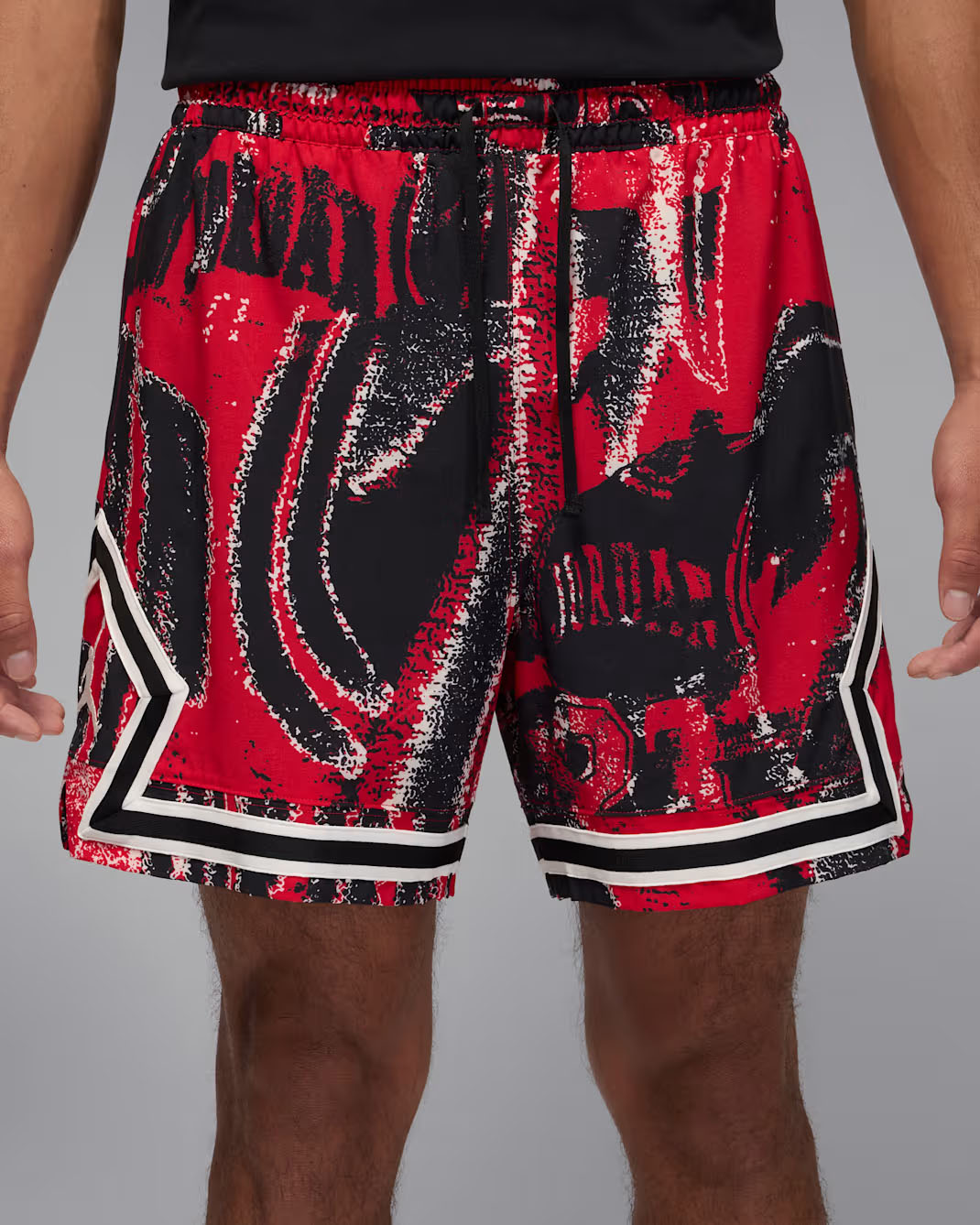 Air Jordan 40 Chicago Mens Diamond Shorts Black Red 2