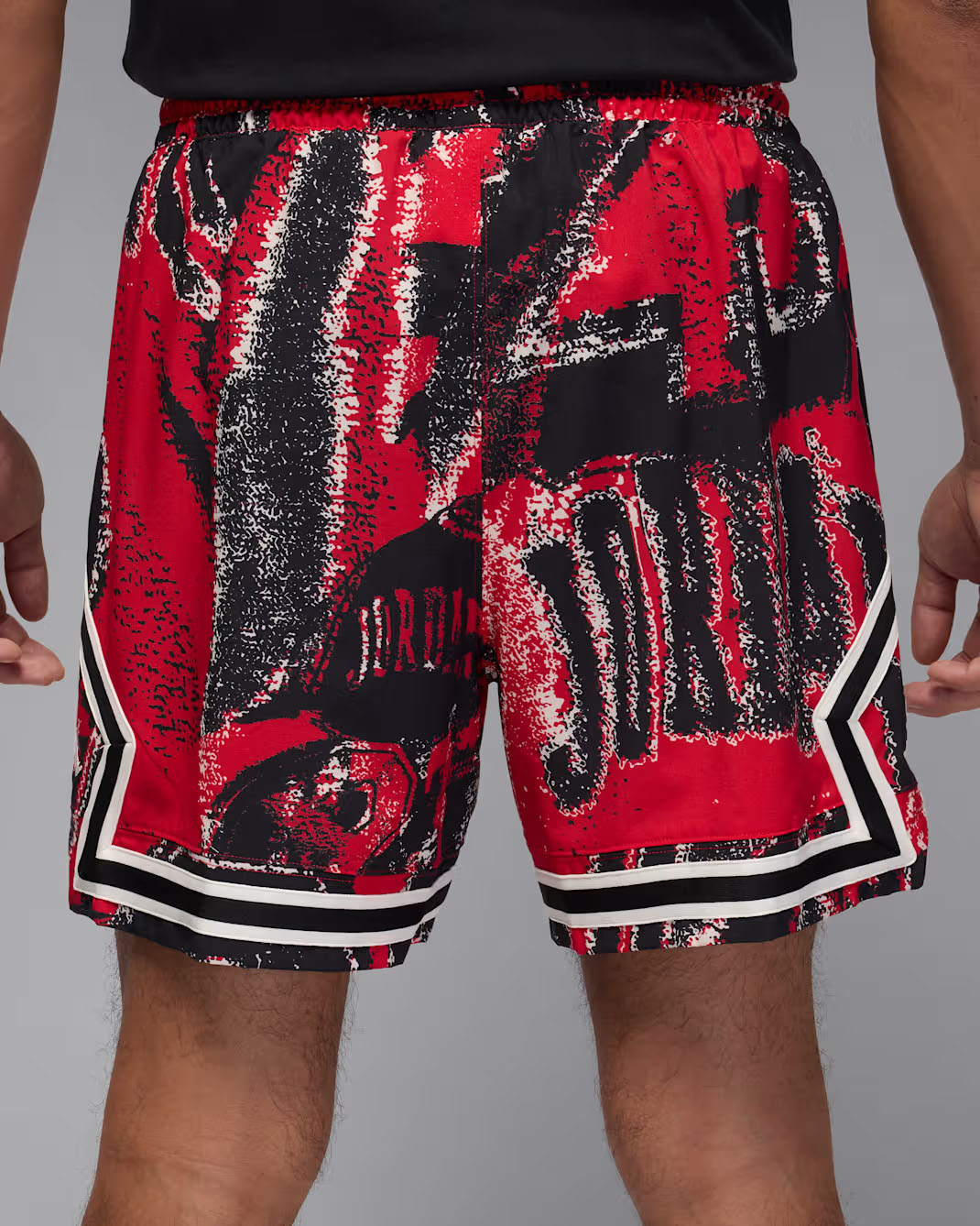 Air Jordan 40 Chicago Mens Diamond Shorts Black Red 3