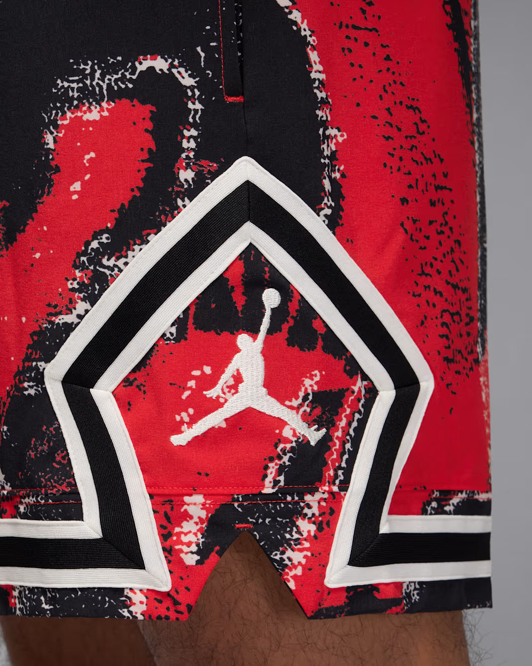 Air Jordan 40 Chicago Mens Diamond Shorts Black Red 4