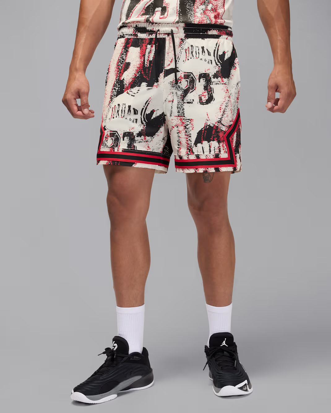 Air Jordan 40 Chicago Mens Diamond Shorts Sail Black Red 1