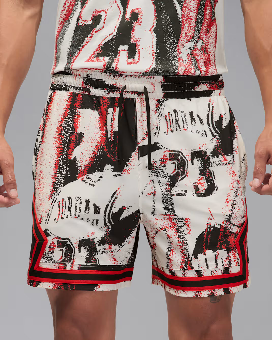 Air Jordan 40 Chicago Mens Diamond Shorts Sail Black Red 2