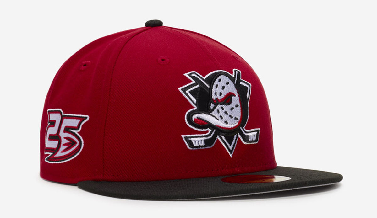 Air-Jordan-5-Fire-Red-Black-Tongue-2025-Anaheim-Ducks-New-Era-59FIFTY-Hat-Fitted-Cap