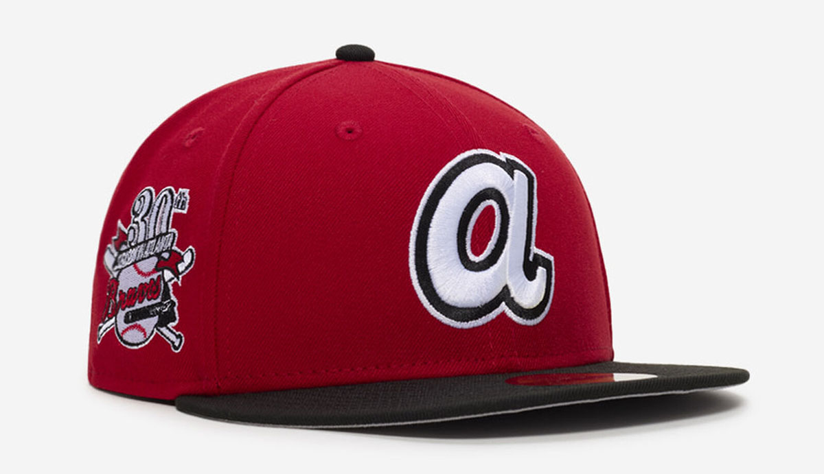 Air-Jordan-5-Fire-Red-Black-Tongue-2025-Atlanta-Braves-New-Era-59FIFTY-Hat-Fitted-Cap