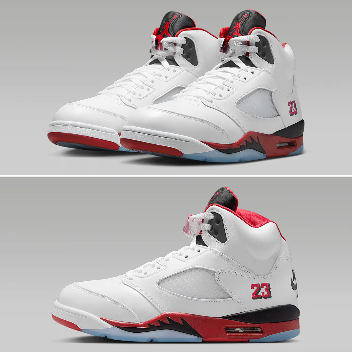 Air Jordan 5 Fire Red Black Tongue 2025 Mens Shoes HQ7978-101