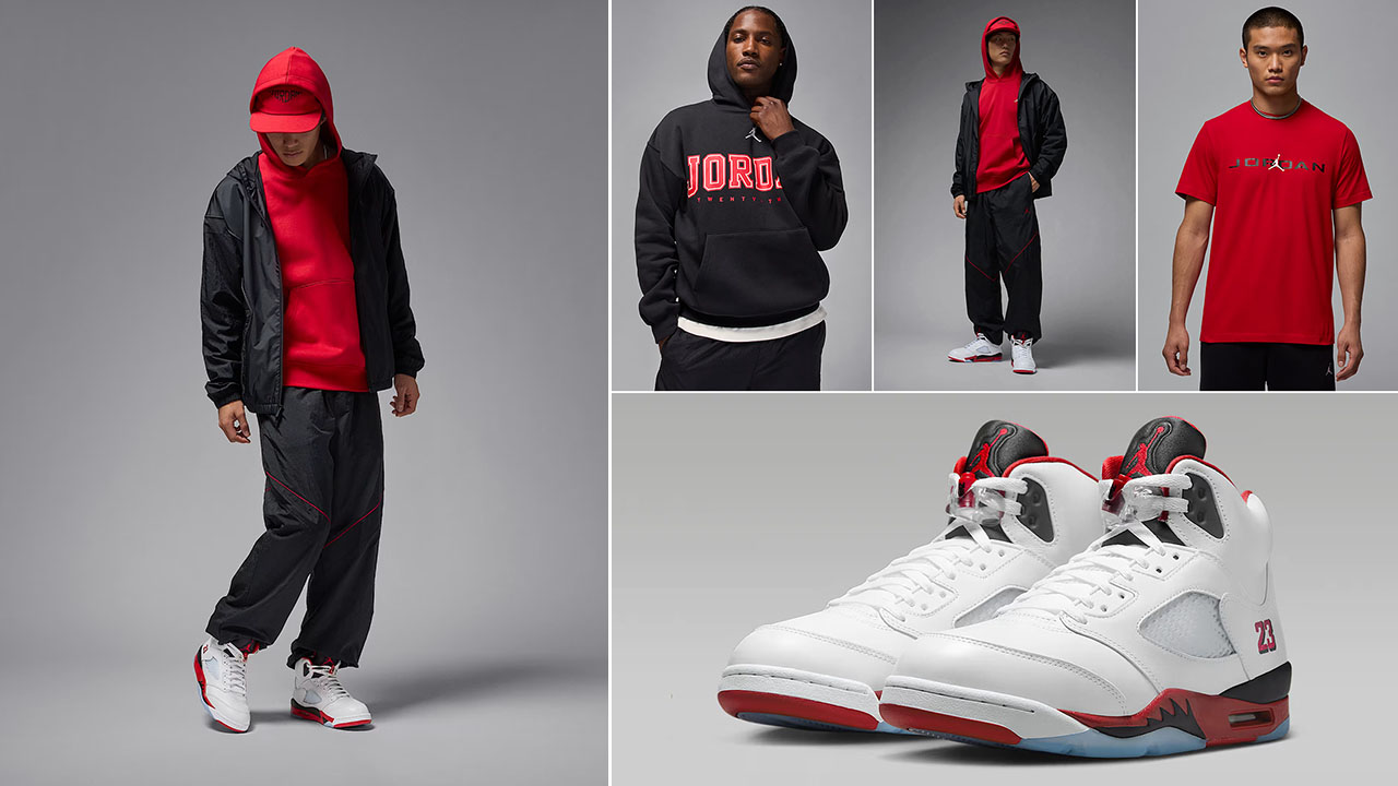 エアジョーダン 5 \"Fire Red/Black Tongue\"(2025) Jordan 5 Retro Fire Red Black Tongue (2025) Men's - HQ7978