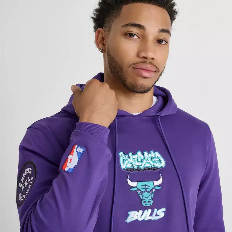 Air Jordan 5 Grape 2025 Chicago Bulls Purple Hoodie Pro Standard 3