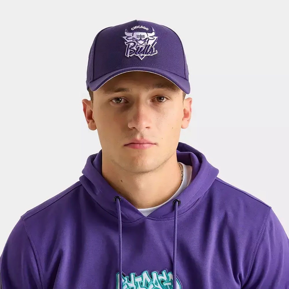 Air Jordan 5 Grape 2025 New Era Bulls A Frame Hat Purple Snapback Cap 2