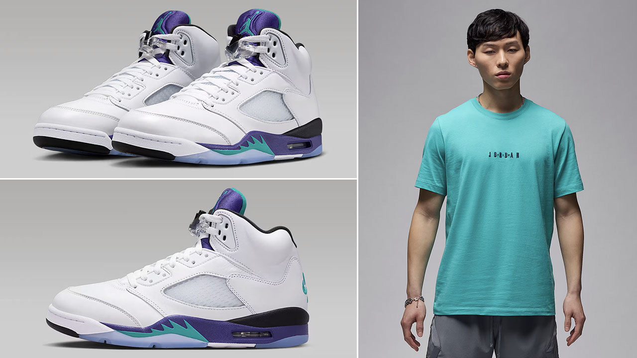 Air Jordan 5 Grape 2025 x Jordan Air T Shirt
