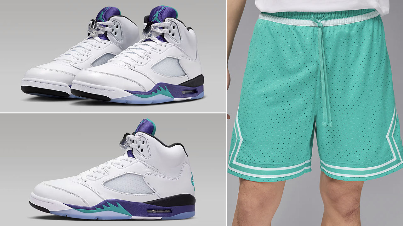Air Jordan 5 Grape 2025 x Jordan Diamond Shorts