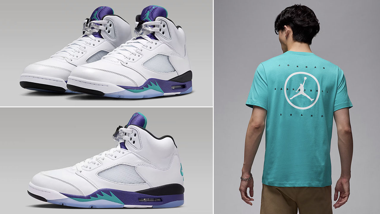 Air Jordan 5 Grape 2025 x Jordan Flight Essentials Graphic T Shirt