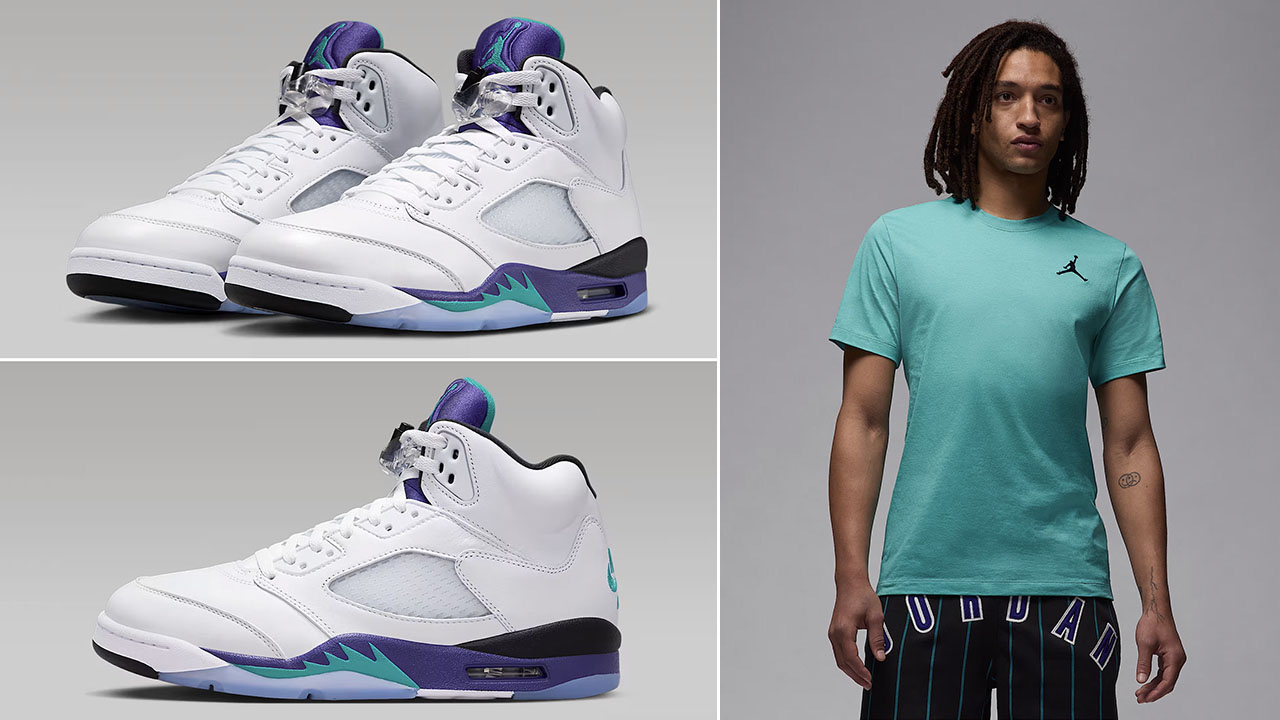 Air Jordan 5 Grape 2025 x Jordan Jumpman T Shirt