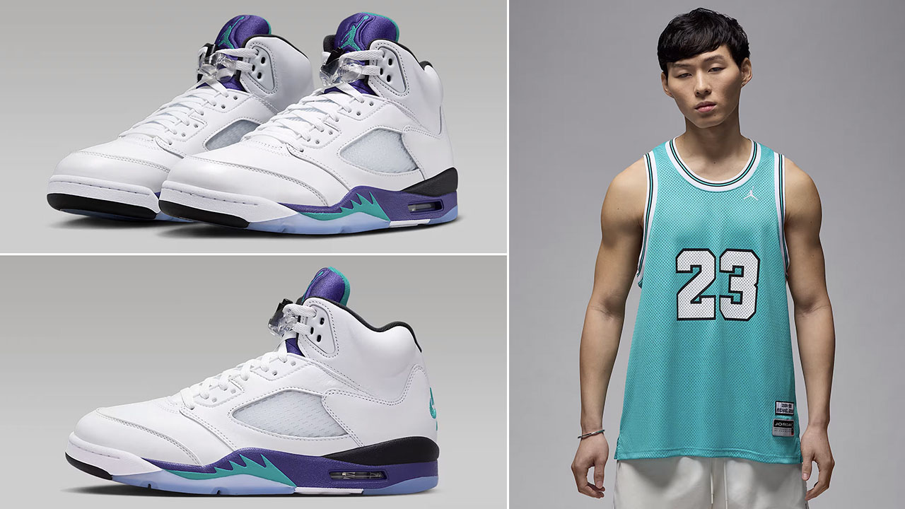 Air Jordan 5 Grape 2025 x Jordan Smmer Jersey