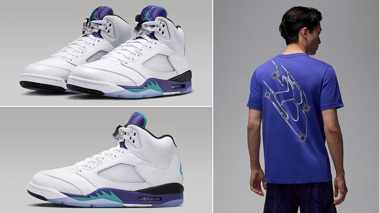 Air Jordan 5 Grape 2025 x Jordan Sport T Shirt