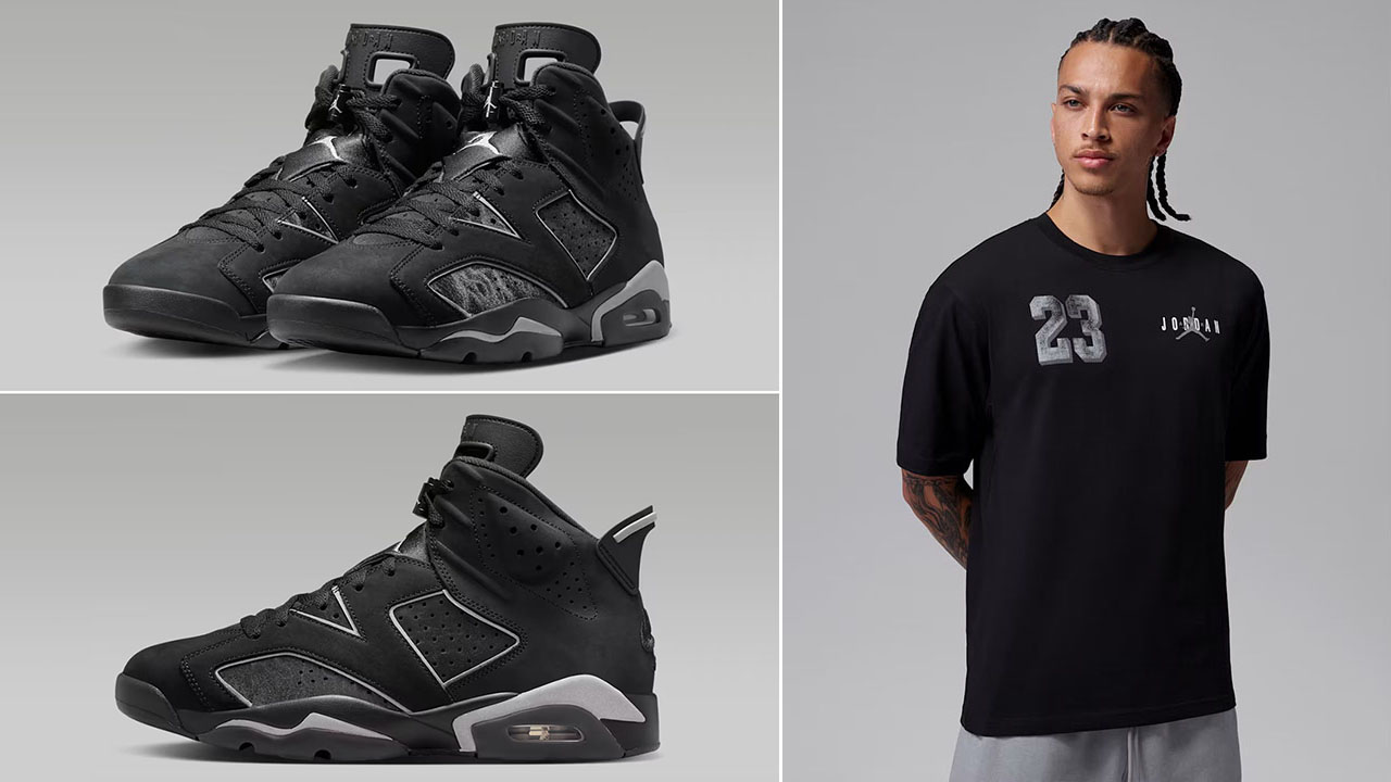 Air Jordan 6 Cap and Gown x Jordan Brooklyn Mens Graphic T Shirt to Match Sneakers
