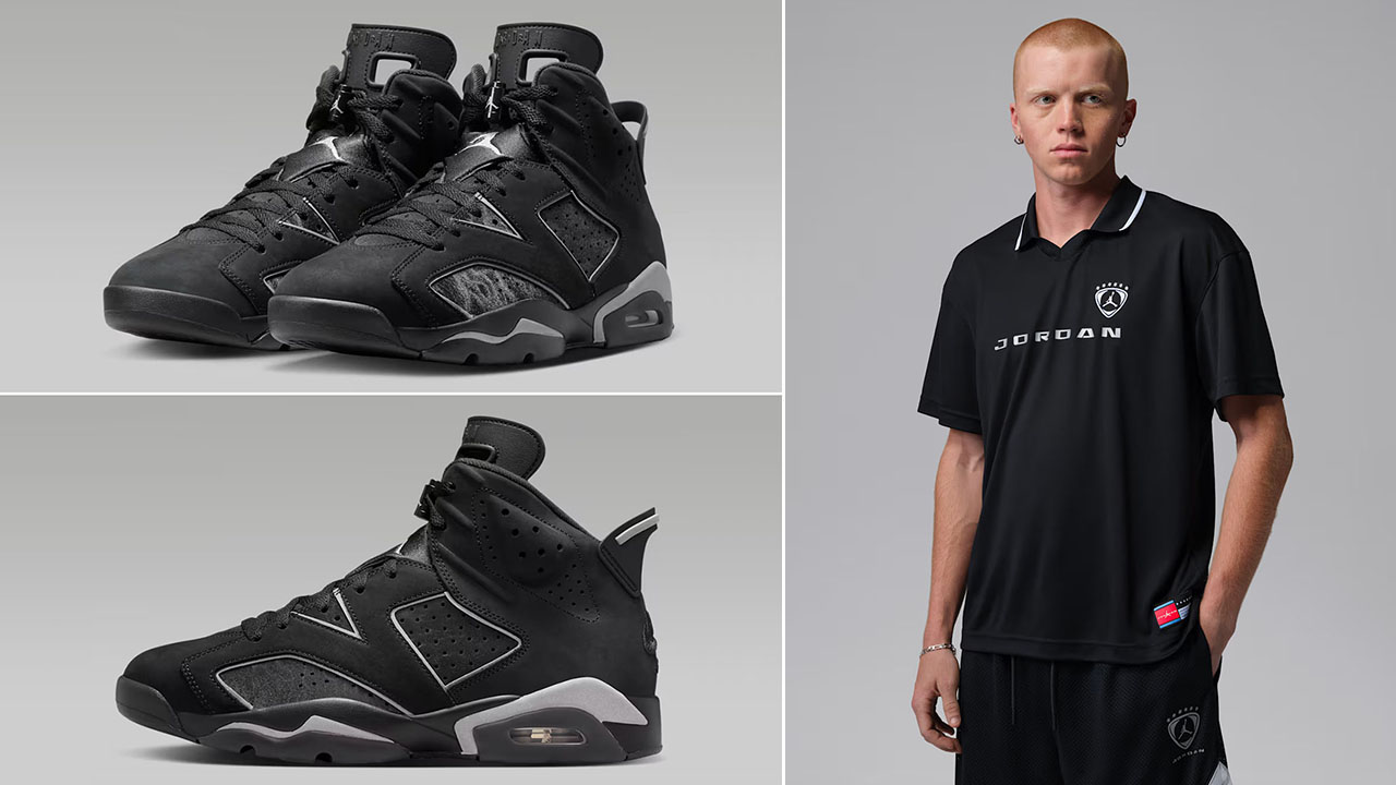 Air Jordan 6 Cap and Gown x Jordan Brooklyn Men's Soccer Top to Match Sneakers