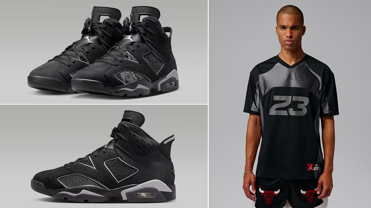 Air Jordan 6 Cap and Gown x Jordan Flight Men's Jersey Top to Match Sneakers