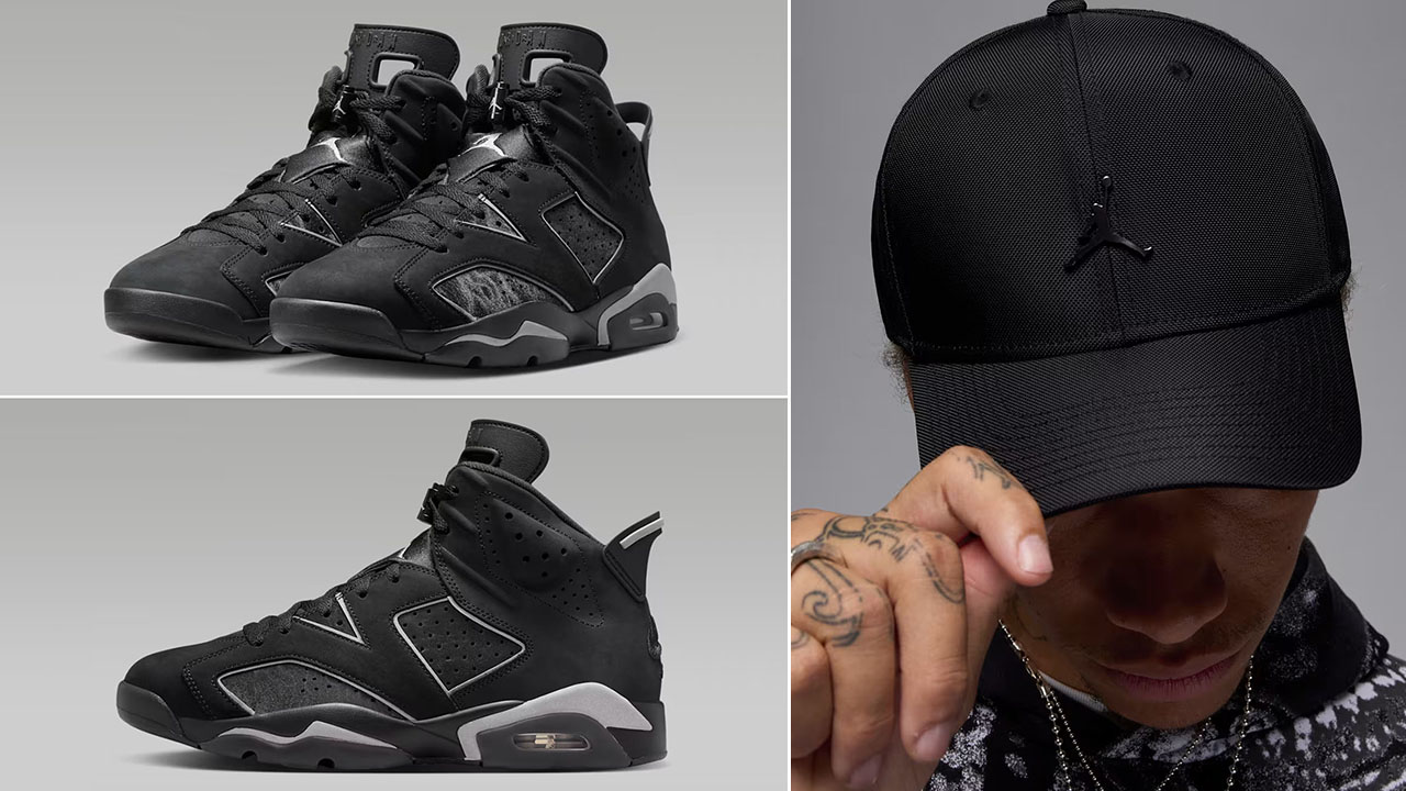 Air Jordan 6 Cap and Gown x Jordan Rise Structured Metal Jumpman Hat to Match Sneakers