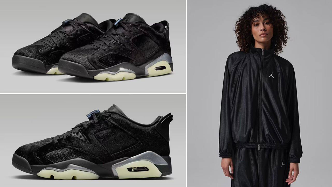 Air Jordan 6 Low Blackout x Jordan Brooklyn Women's DuraSheen Track Jacket