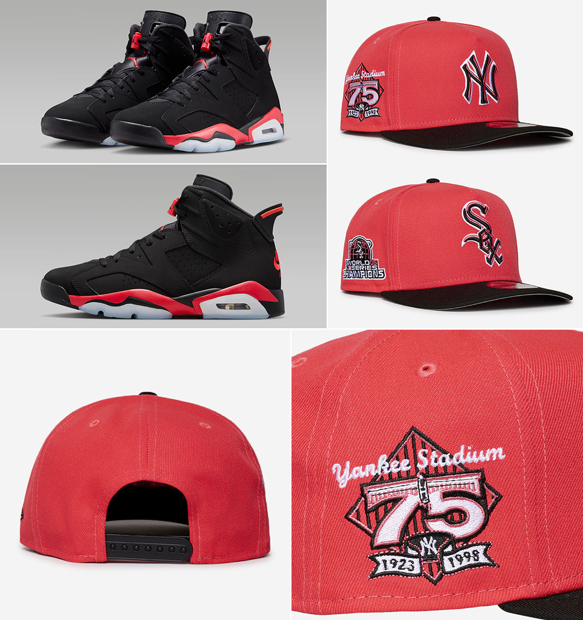 Air Jordan 6 Reverse Infrared New Era A Frame Snapback Hats