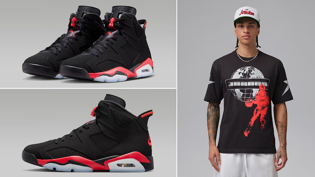 Air Jordan 6 Reverse Infrared Salesman x Jordan Men's Star Graphic T-Shirt Off Noir Infrared 23