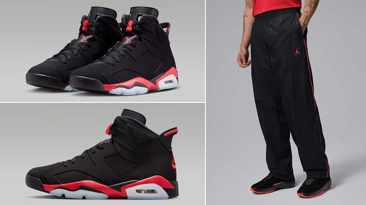 Air Jordan 6 Reverse Infrared Salesman x Jordan Sport Classic Men's Pants Black Infrared 23